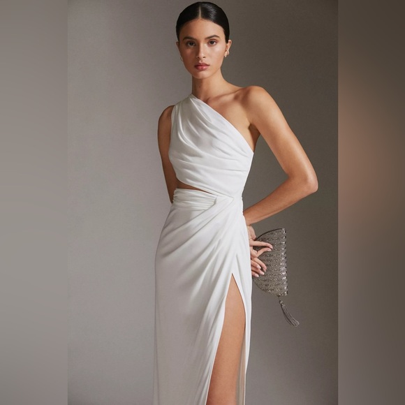 Anthropologie Ronny Kobo One-Shoulder Cutout Maxi Dress - Picture 3 of 15